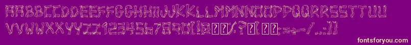 BaconBad Font – Yellow Fonts on Purple Background