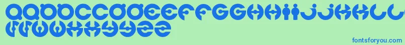 Jamesglover Font – Blue Fonts on Green Background