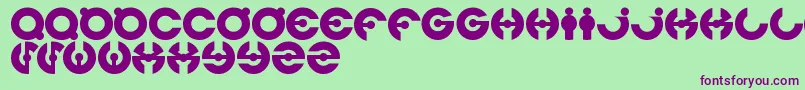 Jamesglover Font – Purple Fonts on Green Background