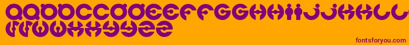 Jamesglover Font – Purple Fonts on Orange Background