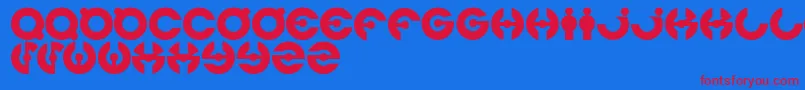 Jamesglover Font – Red Fonts on Blue Background