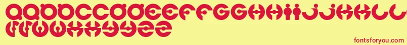 Jamesglover Font – Red Fonts on Yellow Background