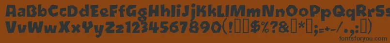 Oetztyp Font – Black Fonts on Brown Background