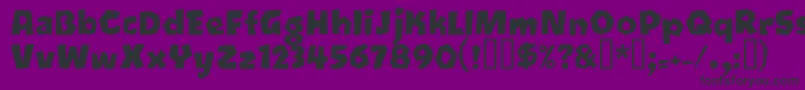 フォントOetztyp – 紫の背景に黒い文字