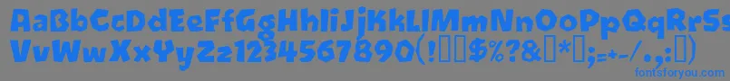 Oetztyp Font – Blue Fonts on Gray Background