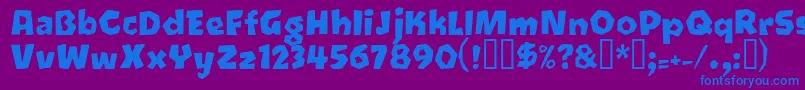 Oetztyp Font – Blue Fonts on Purple Background