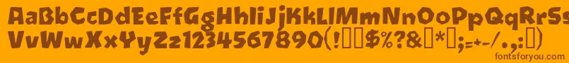 Oetztyp Font – Brown Fonts on Orange Background