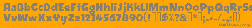 Oetztyp Font – Gray Fonts on Orange Background