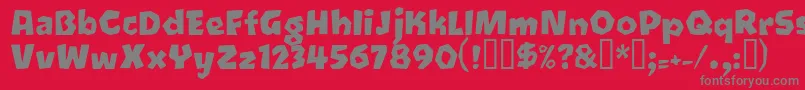 Oetztyp Font – Gray Fonts on Red Background