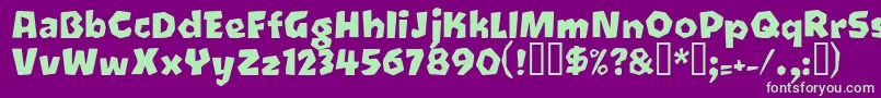 Oetztyp Font – Green Fonts on Purple Background