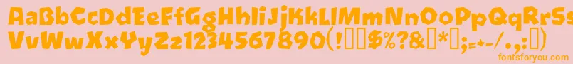 Oetztyp Font – Orange Fonts on Pink Background