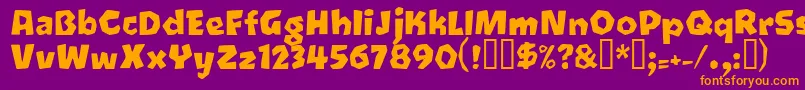 Oetztyp Font – Orange Fonts on Purple Background