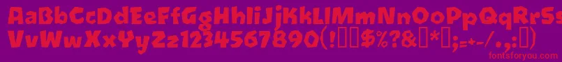 Oetztyp Font – Red Fonts on Purple Background