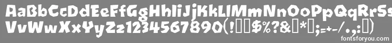 フォントOetztyp – 灰色の背景に白い文字