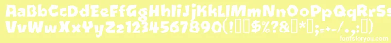 Oetztyp Font – White Fonts on Yellow Background