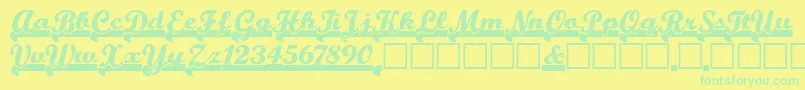 Więcej informacji o czcionce Teamspirit Czcionka Teamspirit – zielone czcionki na żółtym tle