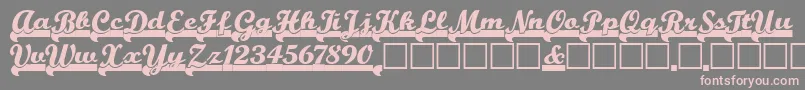 Teamspirit-Schriftart – Rosa Schriften auf grauem Hintergrund
