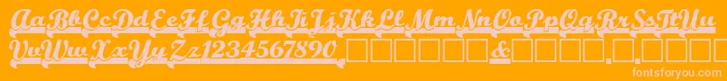 Teamspirit Font – Pink Fonts on Orange Background