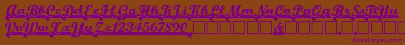 Teamspirit Font – Purple Fonts on Brown Background