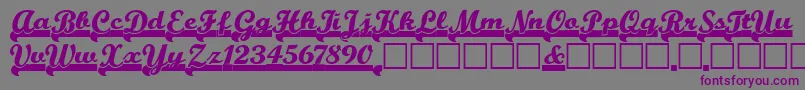 Teamspirit-Schriftart – Violette Schriften auf grauem Hintergrund