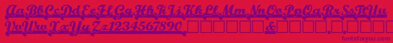Teamspirit Font – Purple Fonts on Red Background