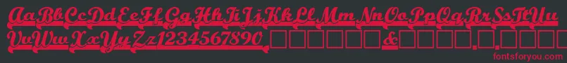 Teamspirit Font – Red Fonts on Black Background