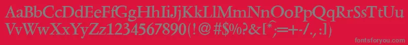 More about V691RomanRegular Font V691RomanRegular Font – Gray Fonts on Red Background