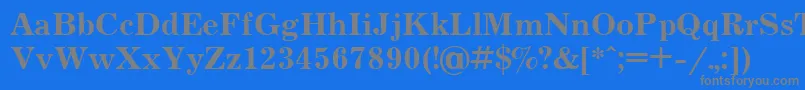 Jrn75C Font – Gray Fonts on Blue Background