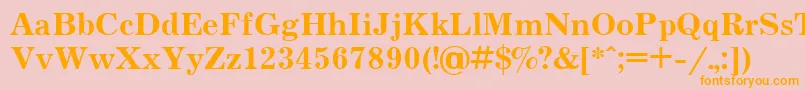 Jrn75C Font – Orange Fonts on Pink Background