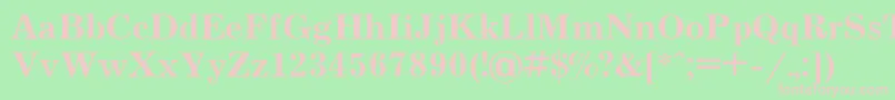 Jrn75C Font – Pink Fonts on Green Background