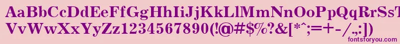 Jrn75C Font – Purple Fonts on Pink Background