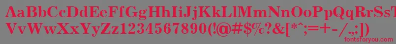 Jrn75C Font – Red Fonts on Gray Background