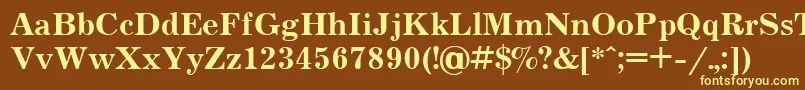 Jrn75C Font – Yellow Fonts on Brown Background