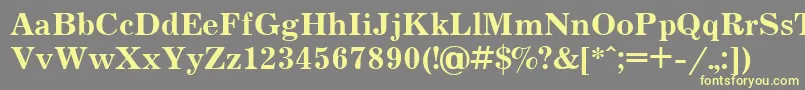 Jrn75C Font – Yellow Fonts on Gray Background