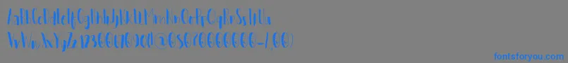WoebegoneDemo Font – Blue Fonts on Gray Background