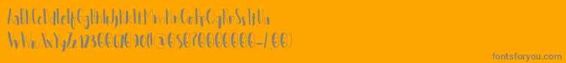 WoebegoneDemo Font – Gray Fonts on Orange Background