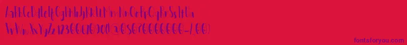 WoebegoneDemo Font – Purple Fonts on Red Background