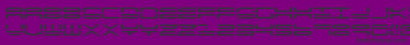 Qstrike2-Schriftart – Schwarze Schriften auf violettem Hintergrund