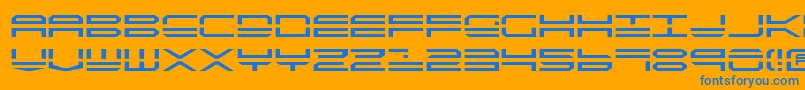 Qstrike2 Font – Blue Fonts on Orange Background