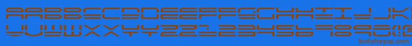 Fonte Qstrike2 – fontes marrons em um fundo azul