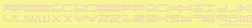 Czcionka Qstrike2 – różowe czcionki na żółtym tle