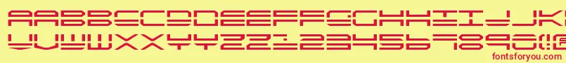 フォントQstrike2 – 赤い文字の黄色い背景