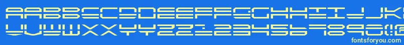 Qstrike2 Font – Yellow Fonts on Blue Background