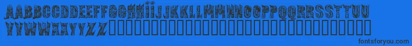 FairytaleRegular Font – Black Fonts on Blue Background