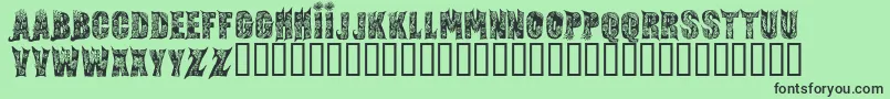 FairytaleRegular Font – Black Fonts on Green Background