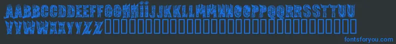 FairytaleRegular Font – Blue Fonts on Black Background