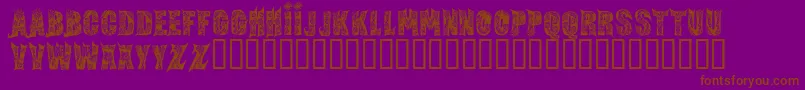 FairytaleRegular Font – Brown Fonts on Purple Background