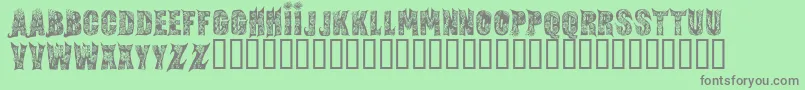 FairytaleRegular Font – Gray Fonts on Green Background