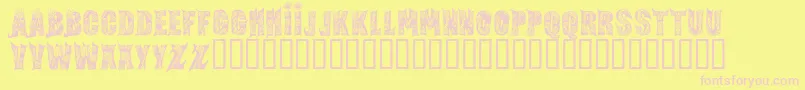 FairytaleRegular Font – Pink Fonts on Yellow Background