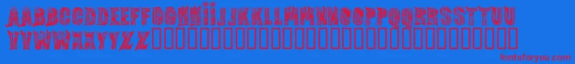 FairytaleRegular Font – Red Fonts on Blue Background